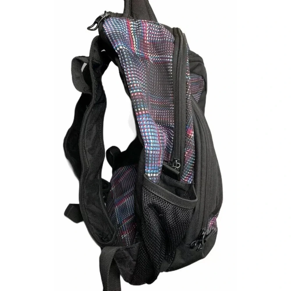 Adidas Black Blue White Pink Backpack w/‎ Laptop Sleeve & Load Spring Straps